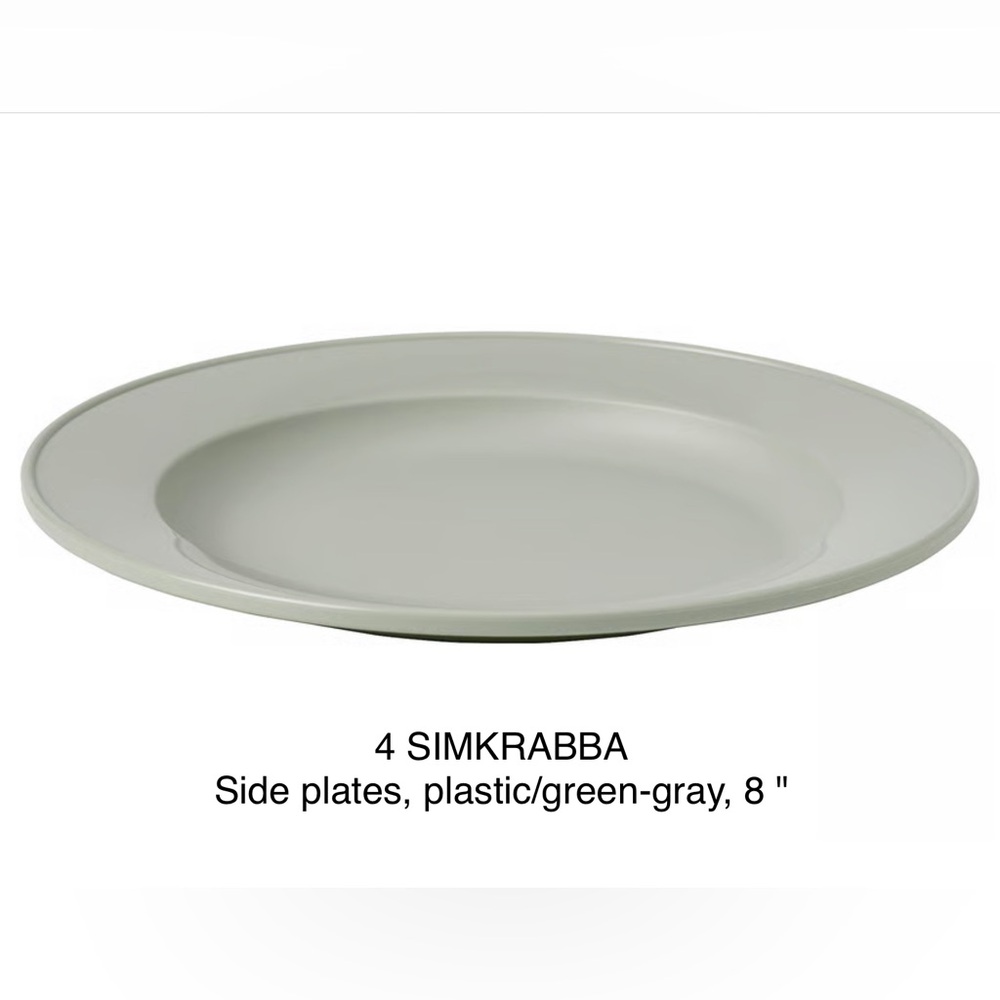 Green-Gray Side Plate - Set of 4